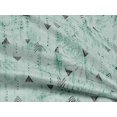 thumbnail image 4 of oneOone Rayon Light Grayish Green Fabric Texture & Triangle Geometric Sewing Material Print Fabric By The Yard 56 Inch Wide, 4 of 5
