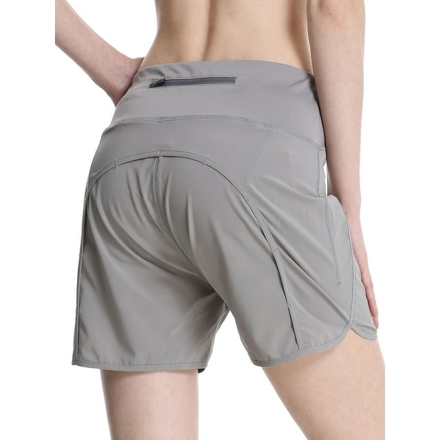 FEDTOSING Women Athletic Shorts Elastic Running Shorts Quick Dry Gym