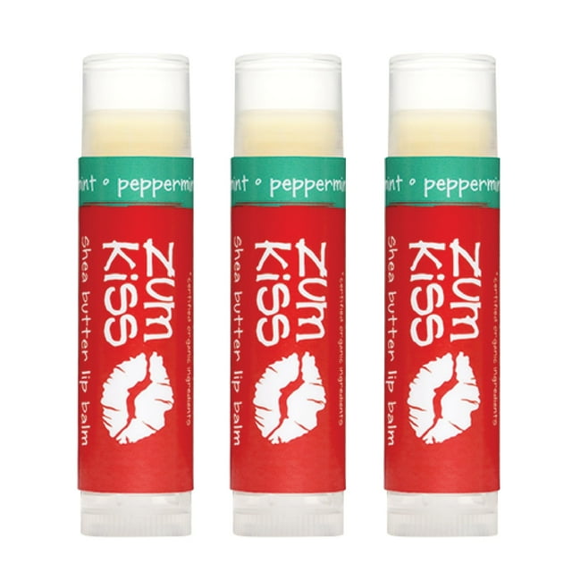 Bálsamo labial Indigo Wild Zum Kiss Stick Peppermint (paquete de 3)