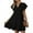 Black, variant on Uaswgudfs Women's Summer Short Sleeve Vacation Dress​ - V-Neck Tiered Ruffles & Cinched Waist 2025 Chic Army Green L