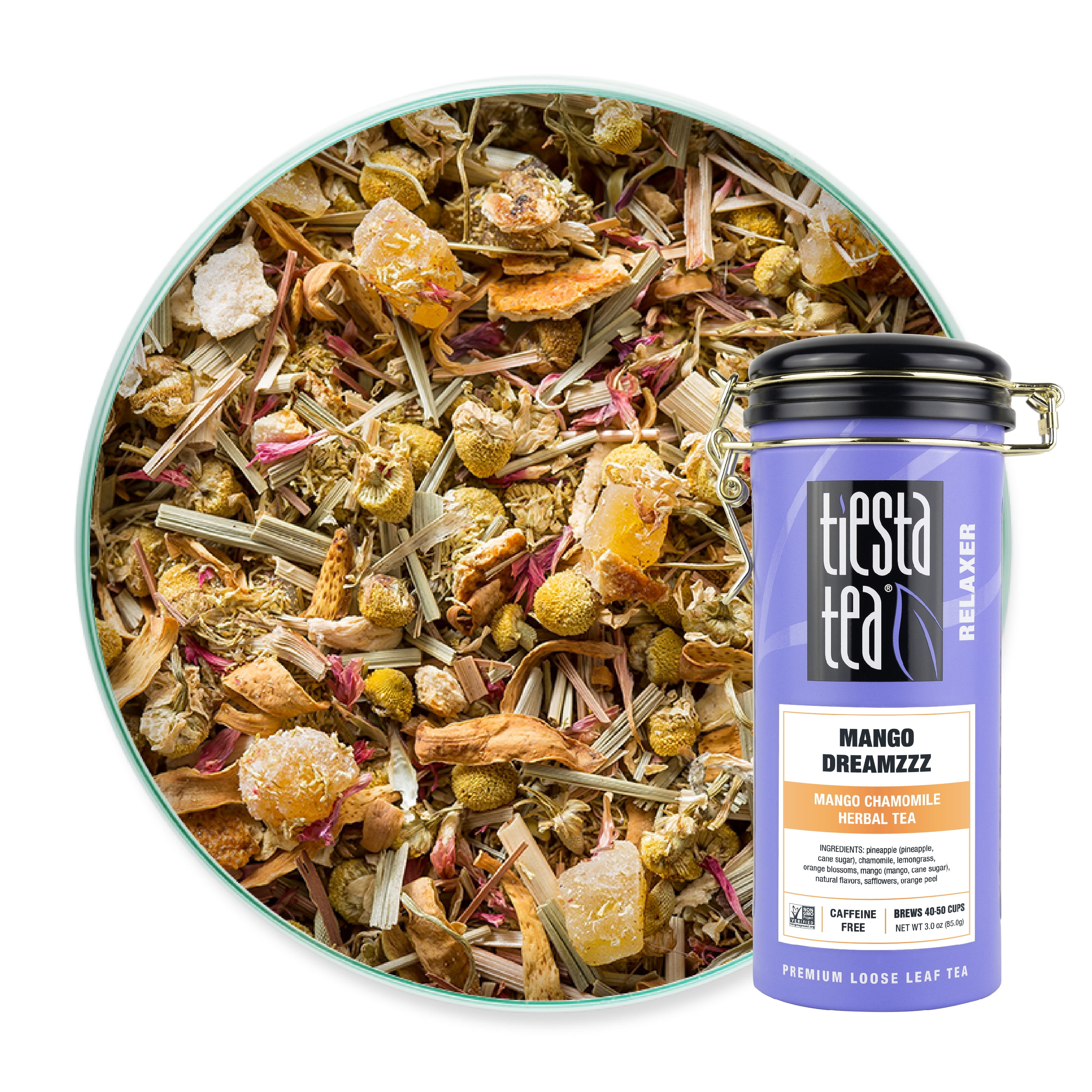 Tiesta Tea Mango Dreamzzz, Mango Chamomile Loose Leaf Herbal Tea, 3 oz