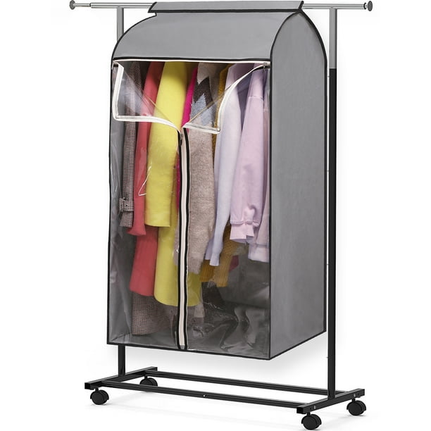 MISSLO 43" Hanging Garment Bags for Closet Storage Suits Dresses Coats