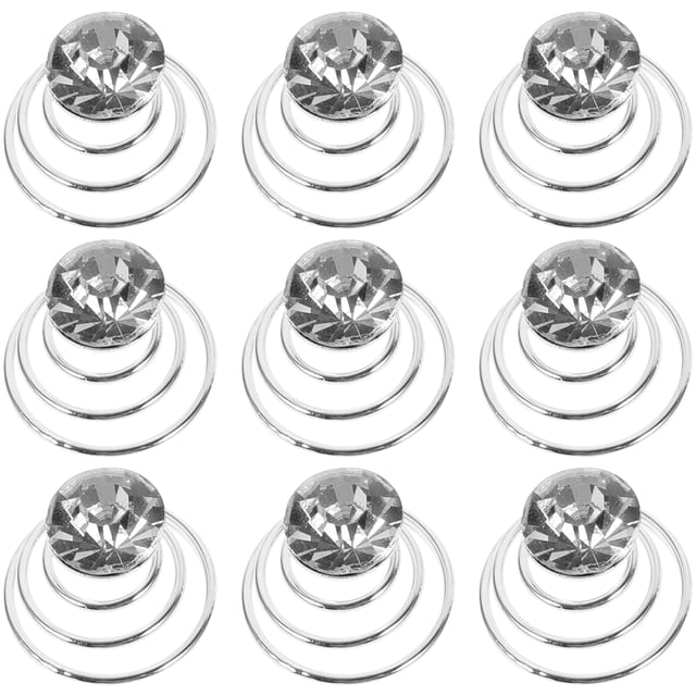 MasteelfCA 12pcs Mini Rhinestone Spiral Hair Hair Clips for Wedding Bridal Prom Party Decor