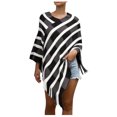 thumbnail image 2 of LOVZFMLL Cardigans Cardigan pour Femmes Mode Femmes Hiver Bouton Uni Capes Tricotées Manteau, 2 of 4