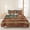 Beige, variant on Queen Quilts Bedding Set,Summer Surfing Tropical Surfboard Palm Tree Soft Warm Quilted Bedspread Comforter with Pillow Shams,Wood Board All Season Coverlet Bed Decor Blankets