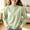 Green, variant on Girls Ribbed T Shirts Fleece Lined Long Sleeve Warm Crewneck Casual Kids Fall Winter Layer Tops Green 8