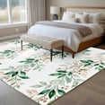 thumbnail image 5 of Area Rug 60×96in, Spring Leaves Tree Branch Berry Floor Carpet Living Room Rug, Watercolor Plant on White Non-Slip Welcome Mat Indoor Rugs for Bedroom Dining Room, 5 of 9