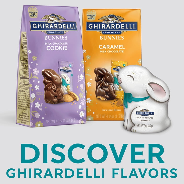 GHIRARDELLI Easter Milk Chocolate Cookie Bunnies, 4.1 oz Bag