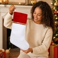 thumbnail image 7 of 12Pcs Classic Large Christmas Stockings,17 Inch White & Red Xmas Hanging Stocking Ornament with Hanging Loop,for Fireplace Mantel Christmas Tree Home Holiday Party Christmas Tree Decoration, 7 of 7