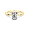 thumbnail image 3 of IGI Certified 6 Carat Oval Shape Lab Grown Diamond Engagement Ring | 14K Yellow Gold | Mabel Petal Solitaire Diamond Ring | FG-VS1-VS2 Quality Friendly Diamonds, 3 of 6