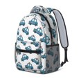 thumbnail image 2 of Police and Checkered White Pattern Backpack for School, Cute School Bag with Adjustable Shoulder Straps and Padded Back, 15.3"x11"x6.7", 2 of 5