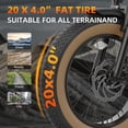 thumbnail image 2 of Electric bike for adults ,1500w peak motor, 48v 26Ah, 20 "×4.0" fat tires, maximum speed 28 miles, dual-battery design,all-terrain capability., 2 of 8