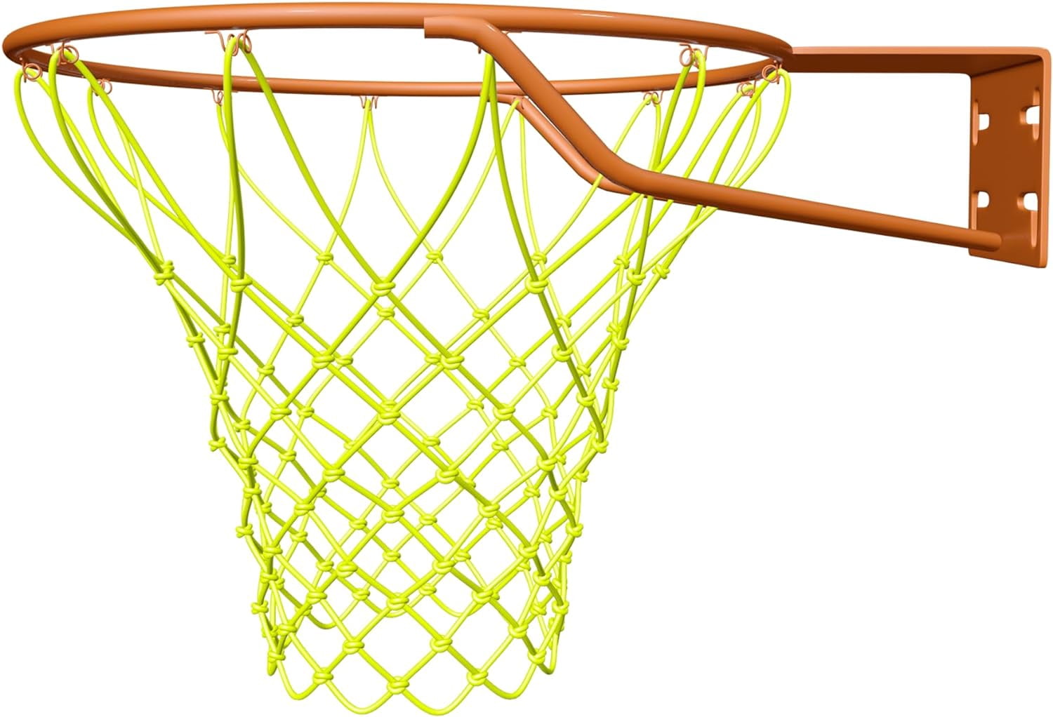 THUNDERBAY 18 inch Standard Simple Basketball Rim for Replacement or Garage Mount with All Weather Net