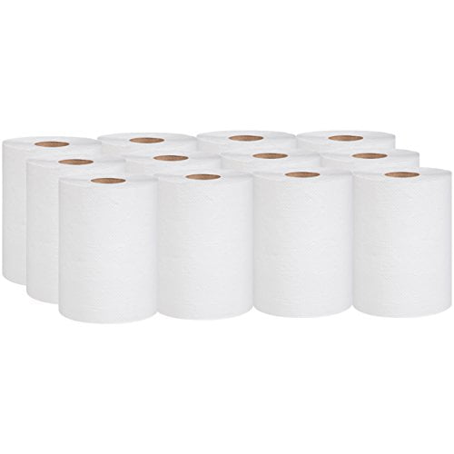 Green Seal Certified P700B white 24 Rolls Case of 12 Rolls for Universal Paper Towel Dispenser 350 Length x 7.87 Width 100% Recycled Marcal Pro Hardwound Paper Towel Roll 