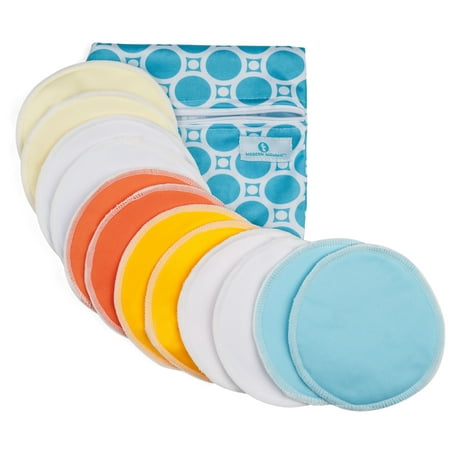 12 Pack Nursing Pads- Washable Organic Bamboo, by Modern