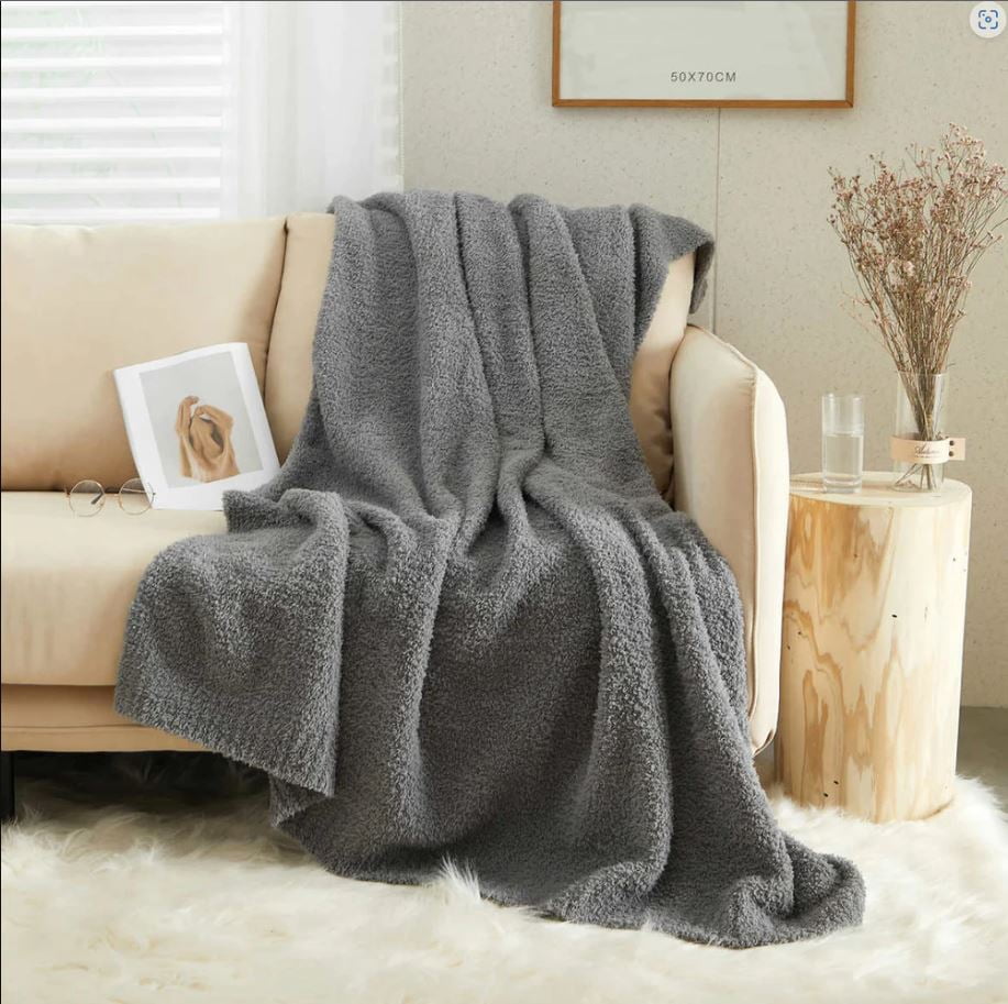 Artisan Cozy Knit Throw, Ultra Soft Machine Washable, 60”x70”, Grey ...