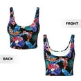 thumbnail image 5 of Naloa Tropical Palm Leaves Sports Bras for Women, High Support Bra with Removable Pads, Comfortable - Small, 5 of 9