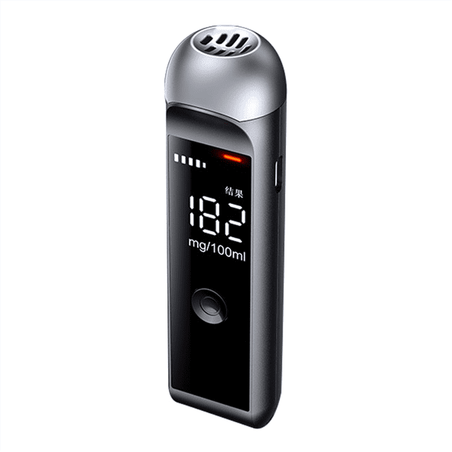 Automatic Alcohol Tester, Professional Breath Alcohol Tester, Rechargeable Alcohol Tester, Alcohol Testing Tool,1 x Tester 1 x Charging cable,Black&Silver