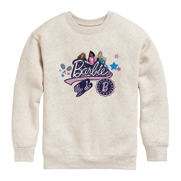 Barbie - Patches - Youth Boys Crew Fleece Sweatshirt