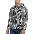 thumbnail image 3 of Naloa Zebra Skin Men's Casual Hooded Collar Drawstring Hoodies Pullover Sweatshirts Casual Long Sleeve Shirts-4X-Large, 3 of 7
