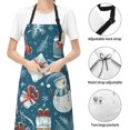 thumbnail image 6 of Pofeuu Christmas Snowman Gift Print Waterproof Apron with Pockets Adjustable Cooking Aprons Kitchen Bib for Baking Household Cleaning, 6 of 8