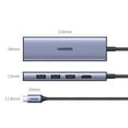 thumbnail image 5 of UGREEN 6 in 1 USB C Hub, Docking Station, 3* USB 3.0 Ports, 4K HDMI, SD/TF Card Reader, Plug and Play for USB-C Laptops, Tablets, Phones, 5 of 11