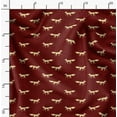 thumbnail image 2 of Soimoi Japan Crepe Satin Fabric Fox Animal Print Fabric by the Yard 42 Inch Wide, 2 of 6