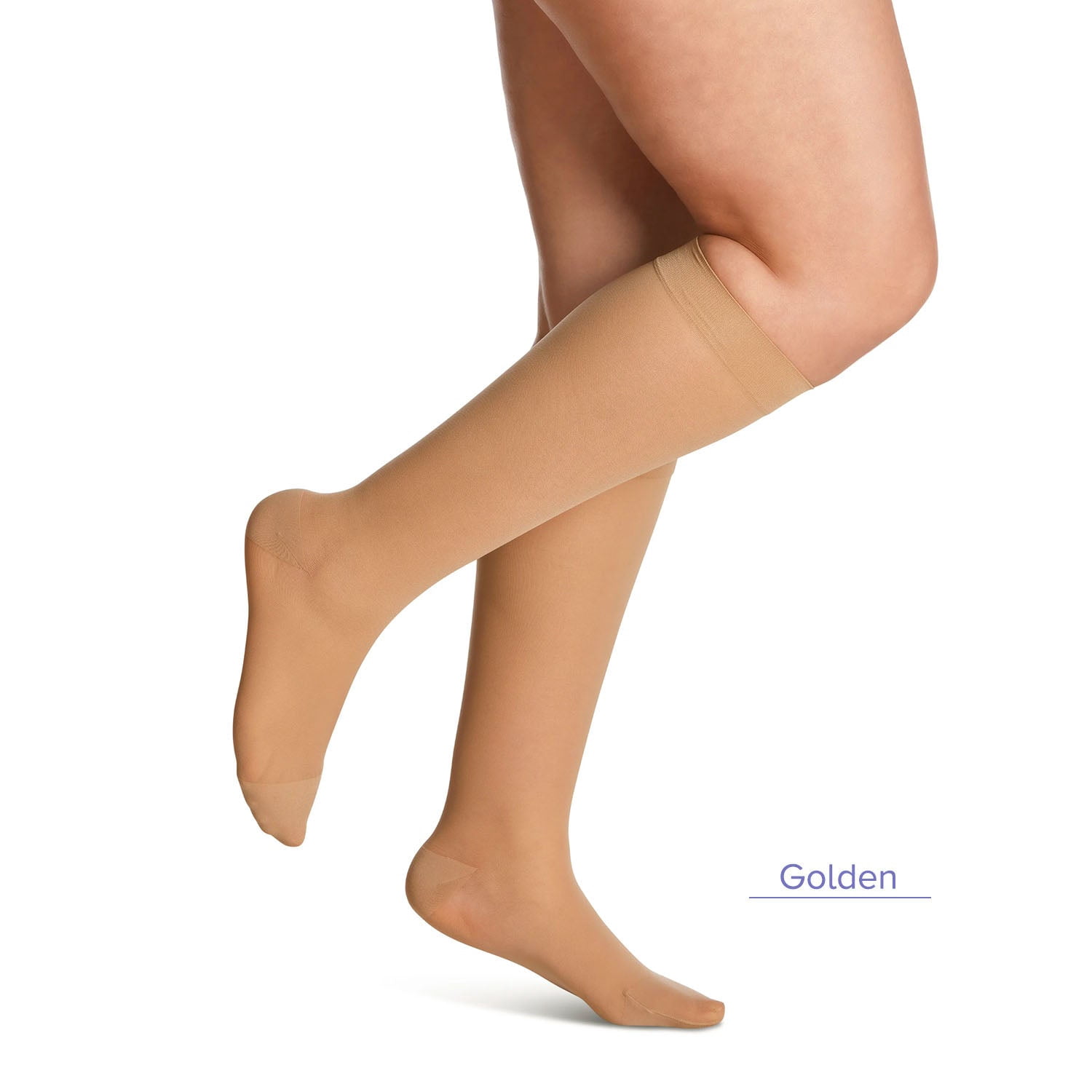 Sigvaris Style 782 Sheer 20-30 Closed Toe Knee High Compression Stockings Toasted Almond LL Long