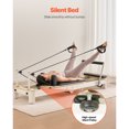thumbnail image 4 of KFFKFF Foldable Pilates Reformer Machine, Reformer Set with  Sitting Box, Pilates Bed with Dual Resistance- Spring & Cord, for Advanced Users & Beginners, Up to 400 LBS, 4 of 9