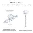 thumbnail image 6 of Rosec Jewels Oval Lab Diamond Engagement Ring - 6x8 mm - 1 Ct Diamond - EF-VS Grade Certified, 925 Sterling Silver, US 9.50, 6 of 7