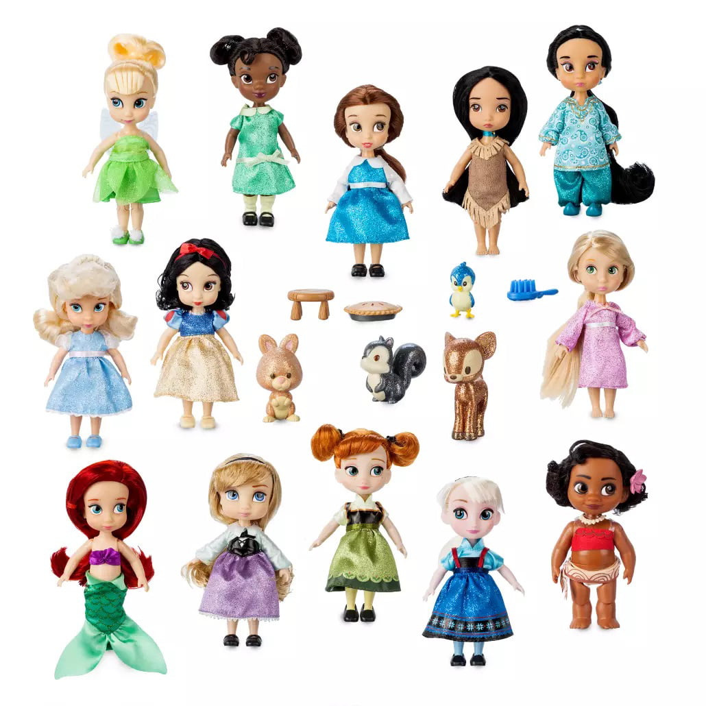 Ariel Brand New Disney Animators Collection 5" Mini Doll:Ariel,Mulan,Belle,Rapunzel 