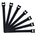 thumbnail image 1 of 100 PCS Reusable Fastening Cable Ties , 8 x 1/2 Inch Premium Adjustable Cord Ties Black Cord Organization Straps , Microfiber Hook Loop Cable Management Wire Organizer Wrap,3 Pack, 1 of 5