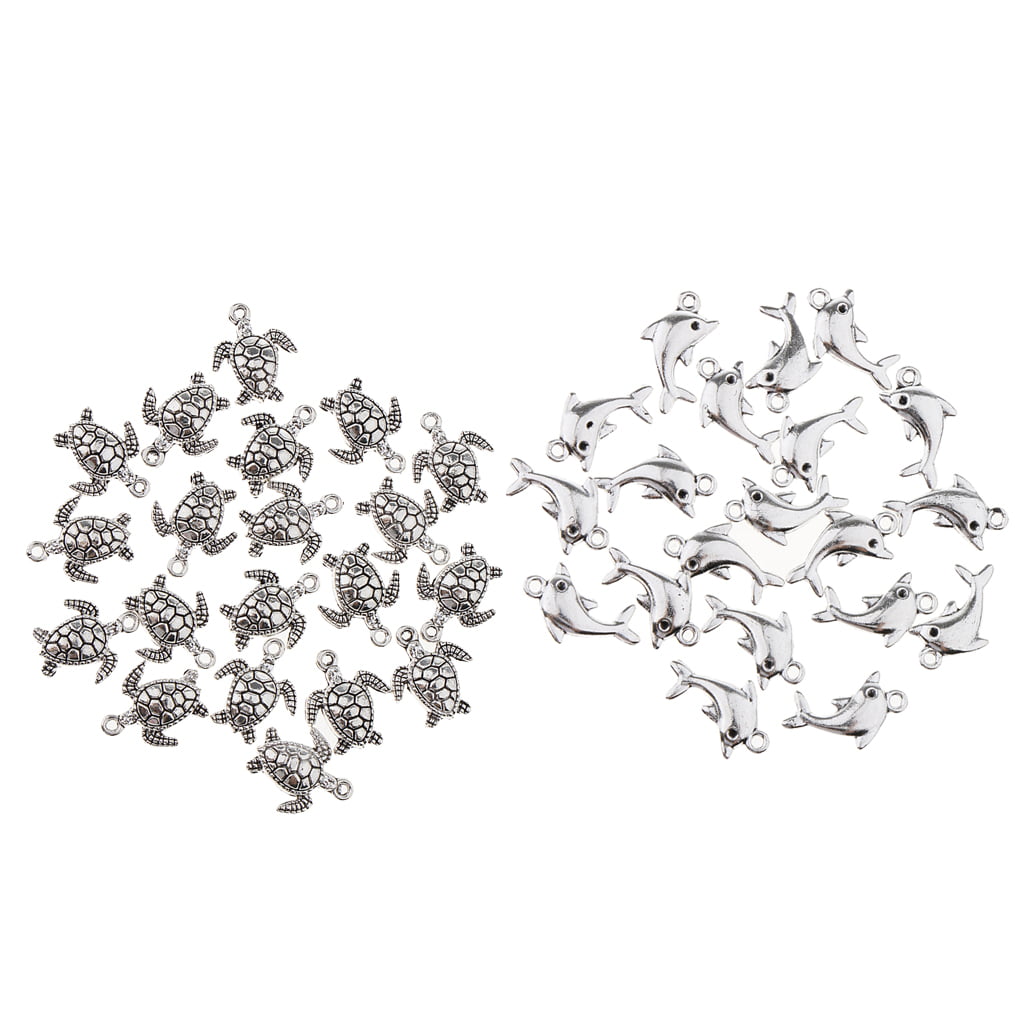 40x Vintage Silver Alloy Cute Little Bird Pendant Charms Jewelry Craft Findings