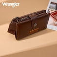 thumbnail image 2 of Wrangler Womens Wallet Small Rfid Blocking Wristlet Wallets Cute Bifold Ladies Wallet with Zipper Pocket, Coffee, 2 of 6