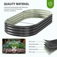 thumbnail image 4 of Lilypelle Galvanized Raised Garden Bed for Vegetables Flowers Herbs, Metal Raised Garden Bed Kit with Trellis, Plant Labels, Plant Ties, Brown 6×3×1FT 2PCS, 4 of 9