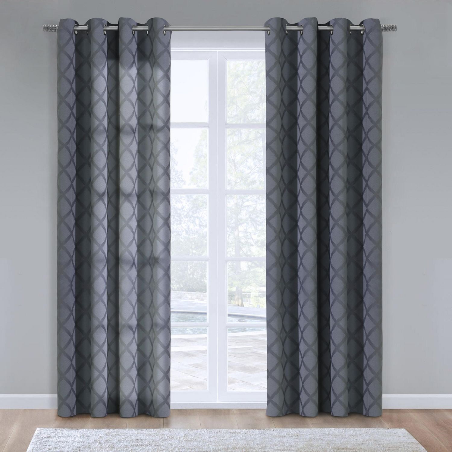 Loft Living Urbain Multi-purpose Total Blackout Multi-Header Single Curtain Liner 45" x 101" in White