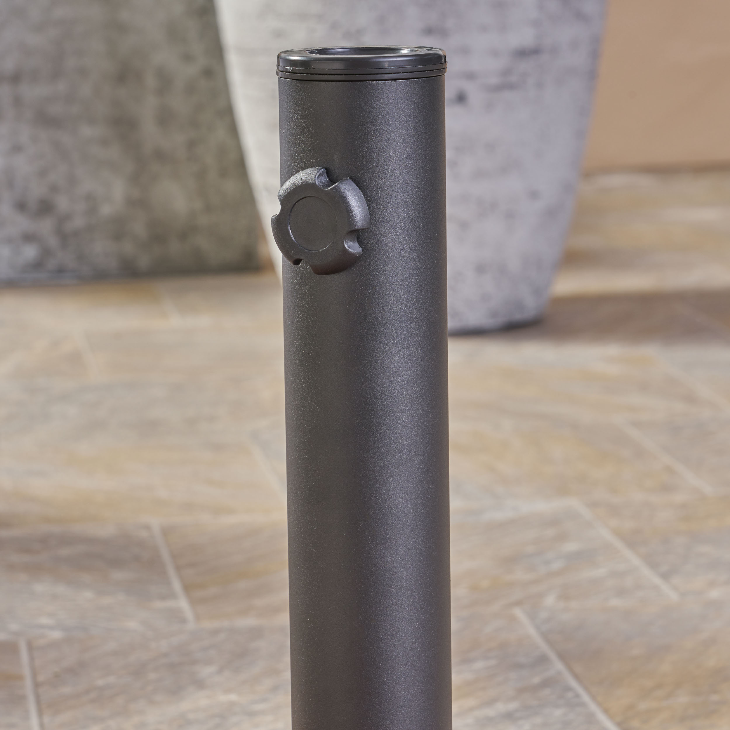 Outdoor 59.5lb Concrete Circular Umbrella Base with Aluminum Collar, Teal - image 5 of 8