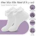 thumbnail image 5 of GIRACOA 8 Pairs Lace Ruffle Frilly Ankle Socks for Women, Ruffle Frilly Lolita Sock with A Laundry Bag(White), 5 of 7