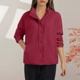 thumbnail image 2 of Women's Cozy Jacket Snap Button Down Coat with Pockets Casual Warm Outwear 2025, 2 of 3