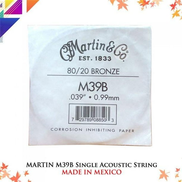 Martin Strings M39BU 0.039 Gauge Acoustic Guitar Single String