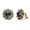 Blue, variant on Yoursfs Vintage Earrings for Women Blue Zircon Clip on Earring Floral Round Halo Gold Plated Non Piercing Earrings Prom Jewelry