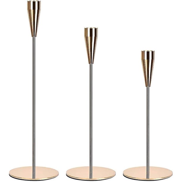 3 Juegos De Candeleros De Diferentes Tamaños, Candelabros De 24/29 / 34 Cm