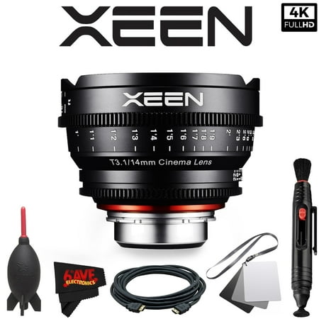 Image of Rokinon Xeen 14mm T3.1 Lens for Canon EF Mount with Professional Accessory Kit