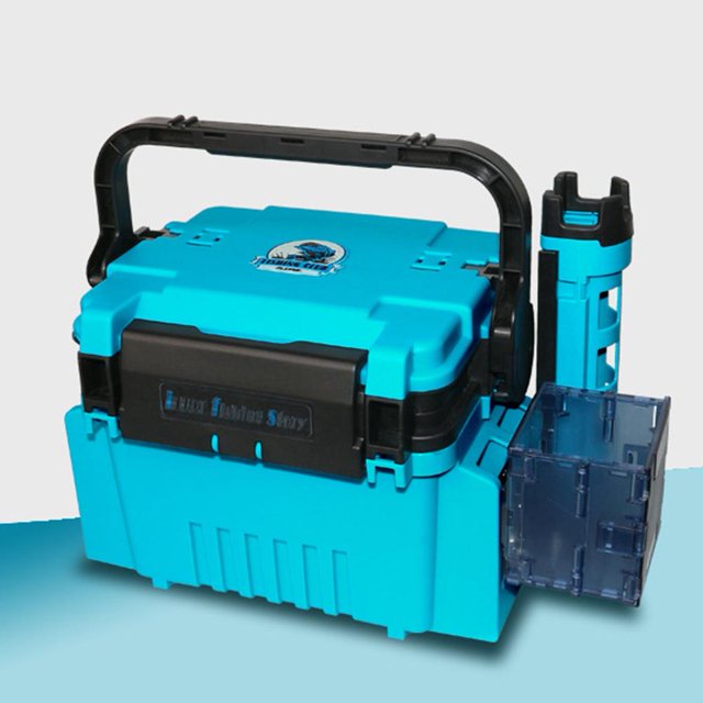Caja de barril de pesca ajustable, duradero, diseño a presión para artes de pesca (azul) Tmvgtek Para Estrenar