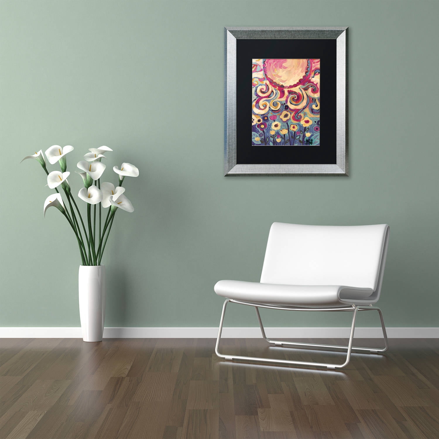 Trademark Fine Art "148" Canvas Art by Natasha Wescoat, Black Matte, Silver Frame
