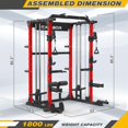 KABOR Power Cage, 1800lbs MultiFunctional Power Rack with Dual Pulley