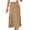 Gold, variant on Womens Skirts Solid Color Zip-Front A-Line Skirt Casual Waistband Skirt Beige S