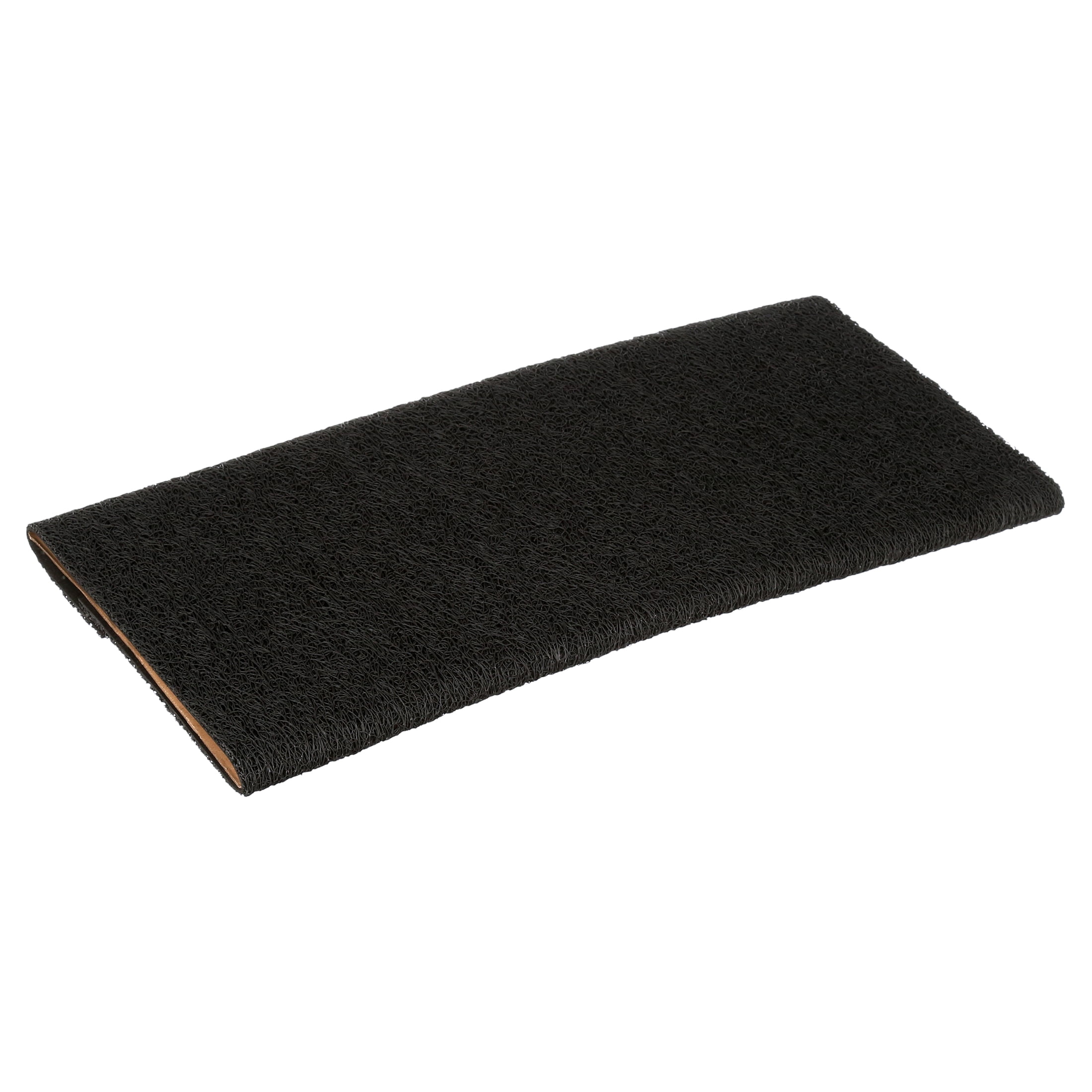 Camco RV Premium Scrub Rug Looped PVC with TPE Backing, 23"L x 22"W, Black (42966)