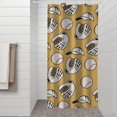 thumbnail image 2 of Yellow Baseball Items Pattern Shower Curtain 36"x72" ,Bathroom Decorative Shower Curtains Set with 12 Hooks,Modern Waterproof Washable Shower Curtain, 2 of 6
