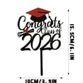 thumbnail image 3 of Tong Congrats Class Of 2026 Cake Topper Red Glitter Graduation Cap & Diploma Cake Graduation Party Cake For 2026 Graduation Celebration Senior Grad Party, 3 of 5